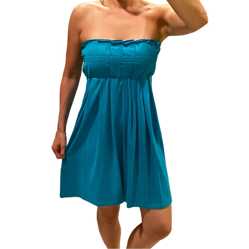 Wet Seal Turquoise Strapless Dress